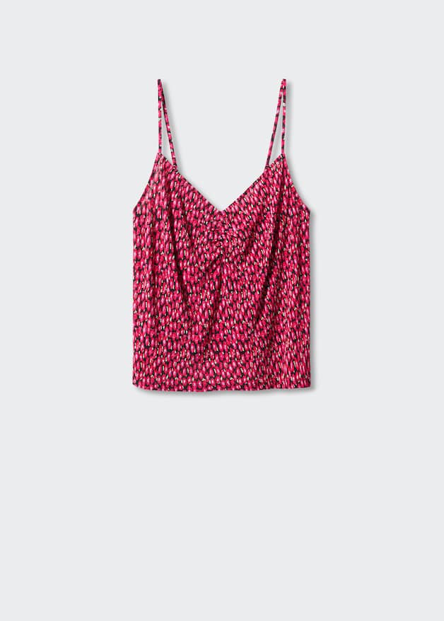 Print ruched top