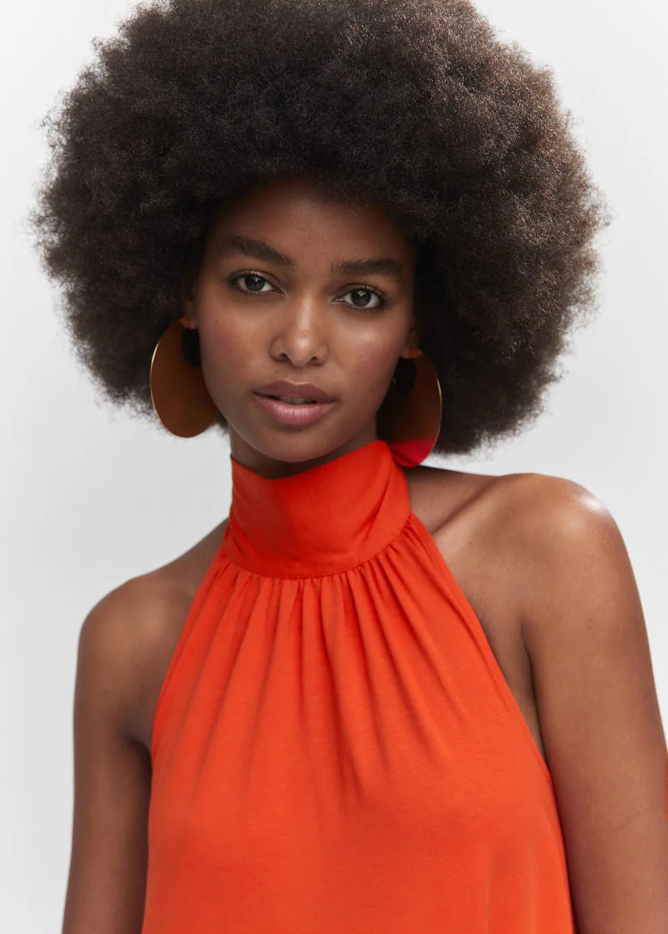 Halter-neck open-back dress