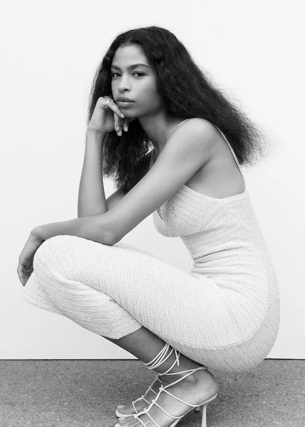 Knitted dress with sequin detail