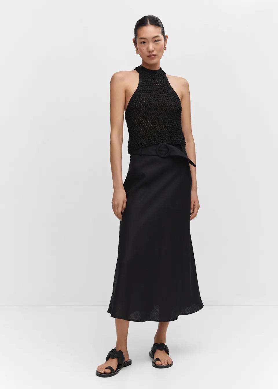 Lurex halter neck top