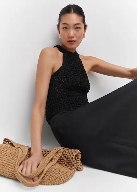 Lurex halter neck top