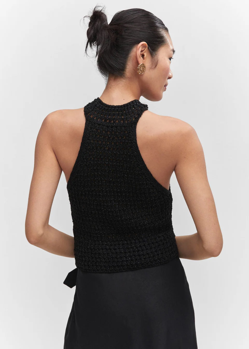 Lurex halter neck top