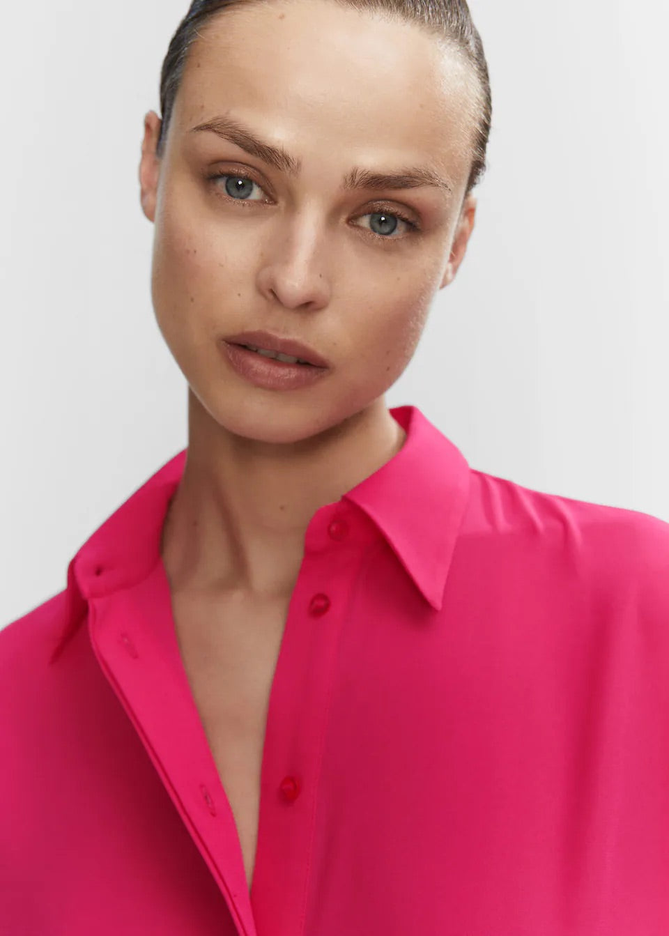 Shirt dress with slits