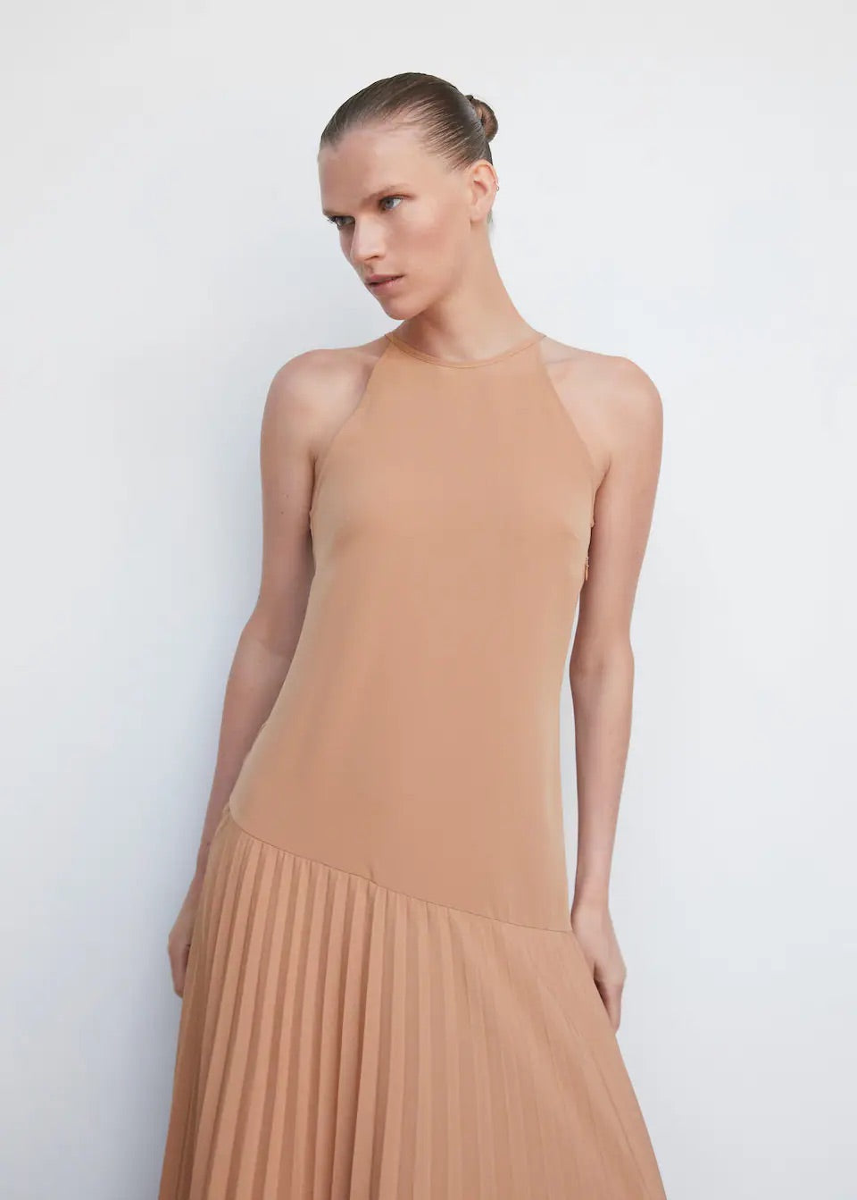 Pleated panel dress