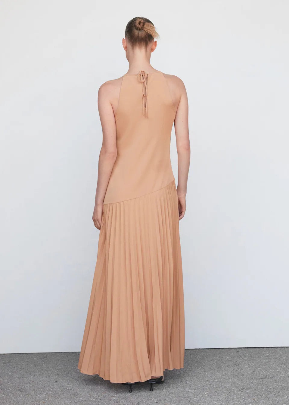 Pleated panel dress