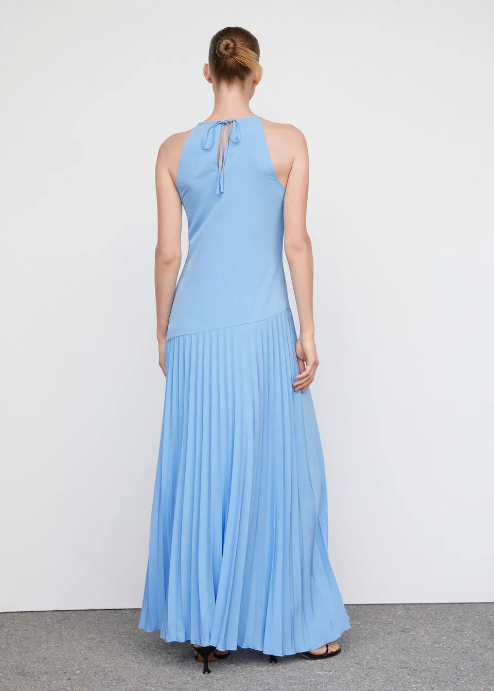 Pleated panel dress