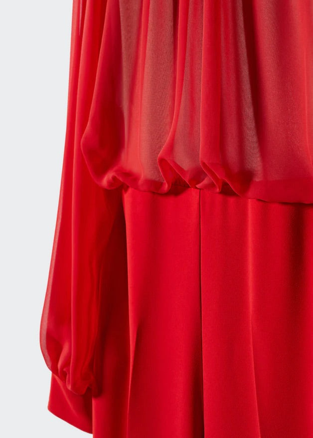 Semi-transparent chiffon jumpsuit