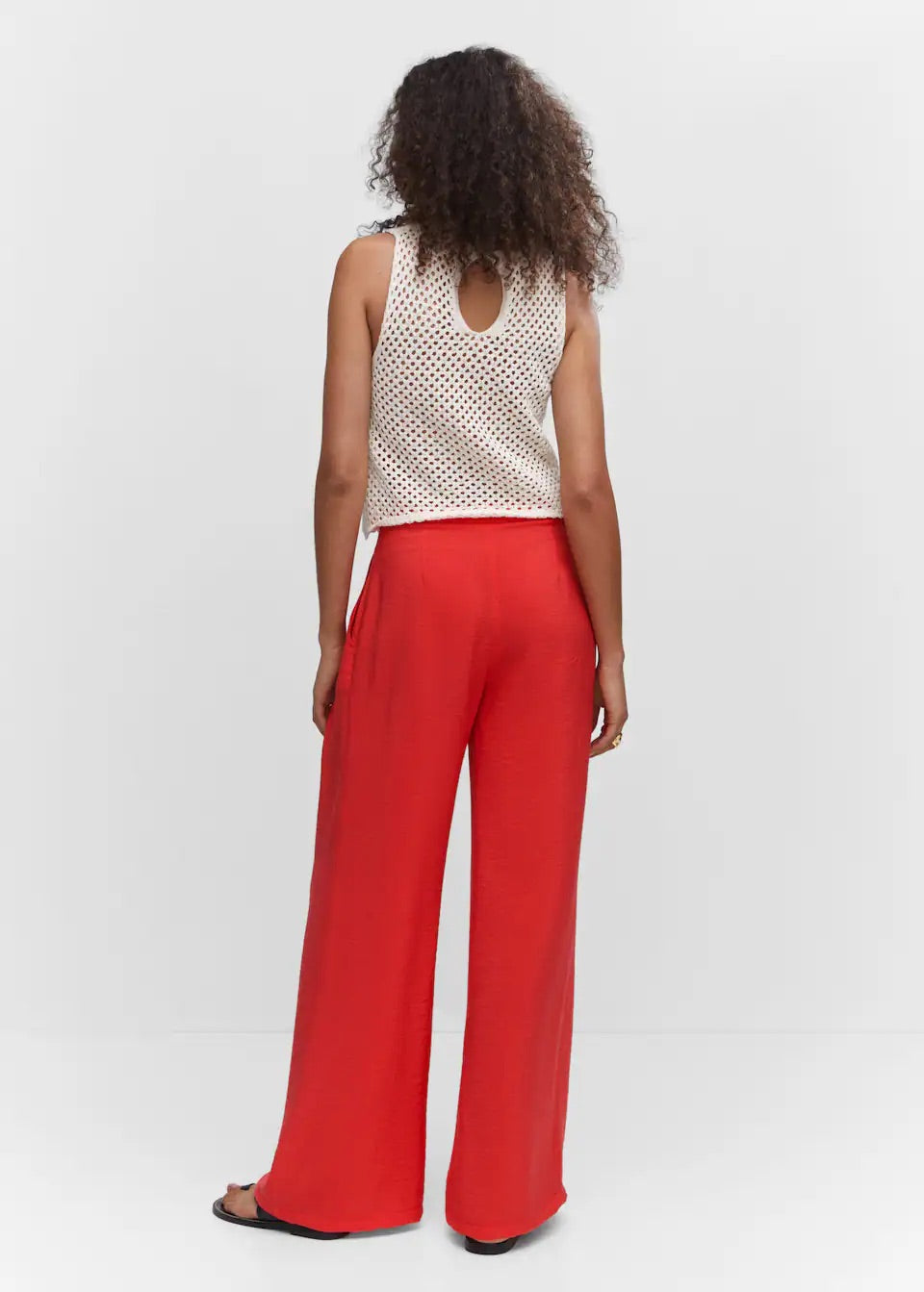 High-rise wideleg trousers