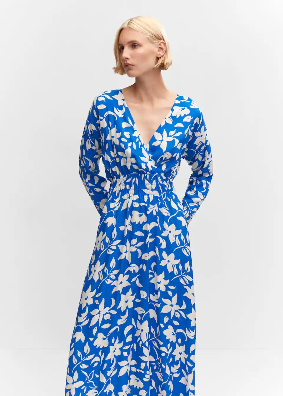 Printed dress with ruffled detail