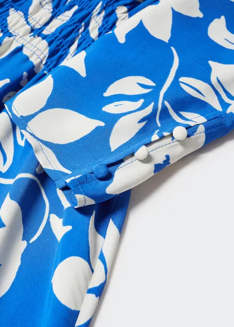 Printed dress with ruffled detail