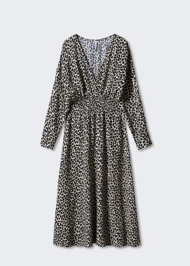 Printed dress with ruffled detail