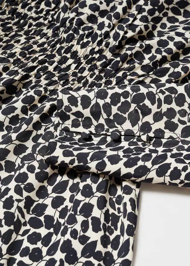 Printed dress with ruffled detail