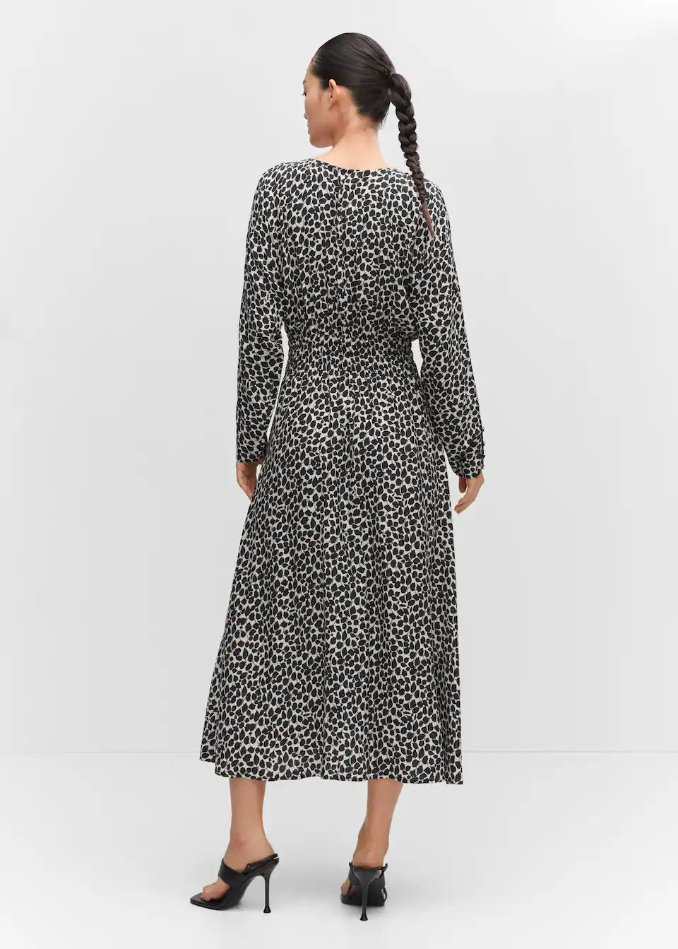 Printed dress with ruffled detail