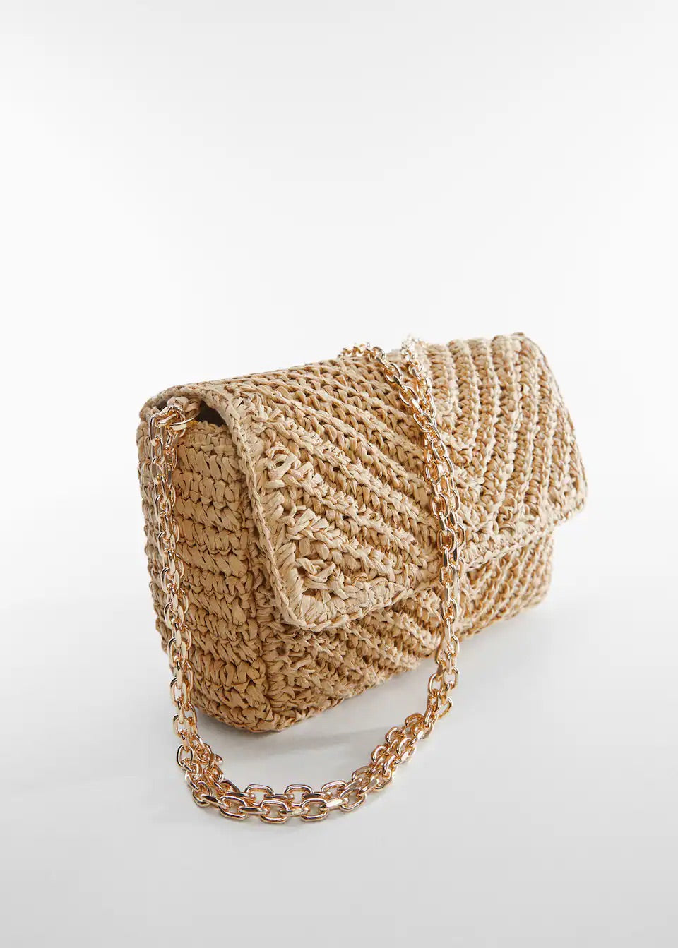 Natural fibre bag with flap