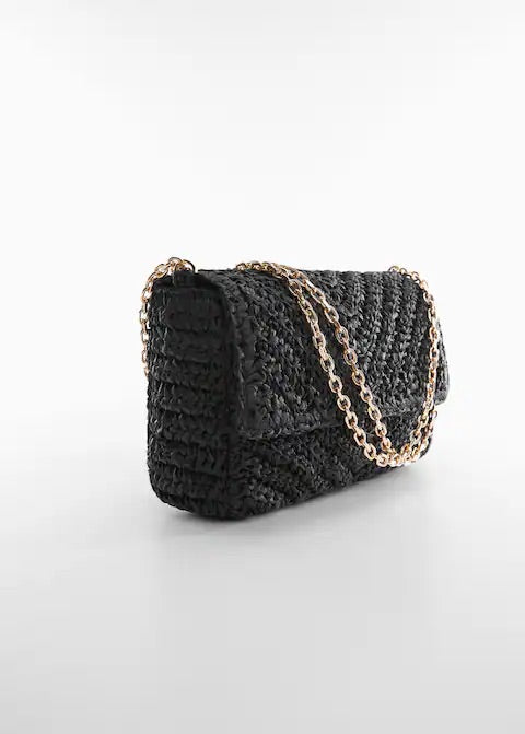 Natural fibre bag with flap