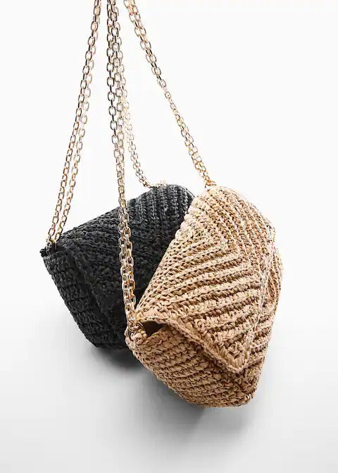 Natural fibre bag with flap