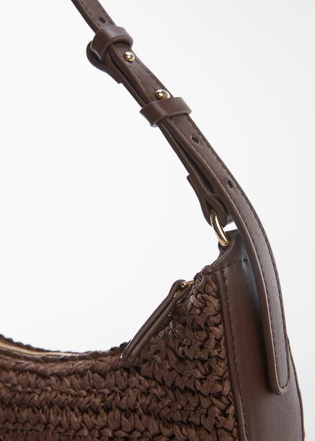 Natural fibre shoulder bag
