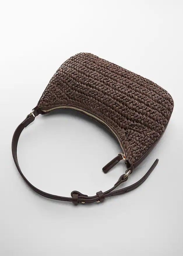 Natural fibre shoulder bag