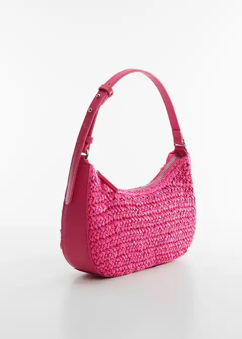 Natural fibre shoulder bag