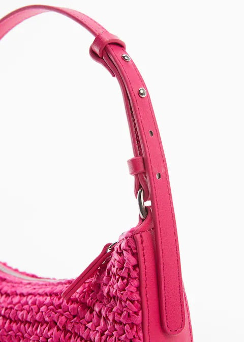 Natural fibre shoulder bag