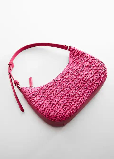 Natural fibre shoulder bag