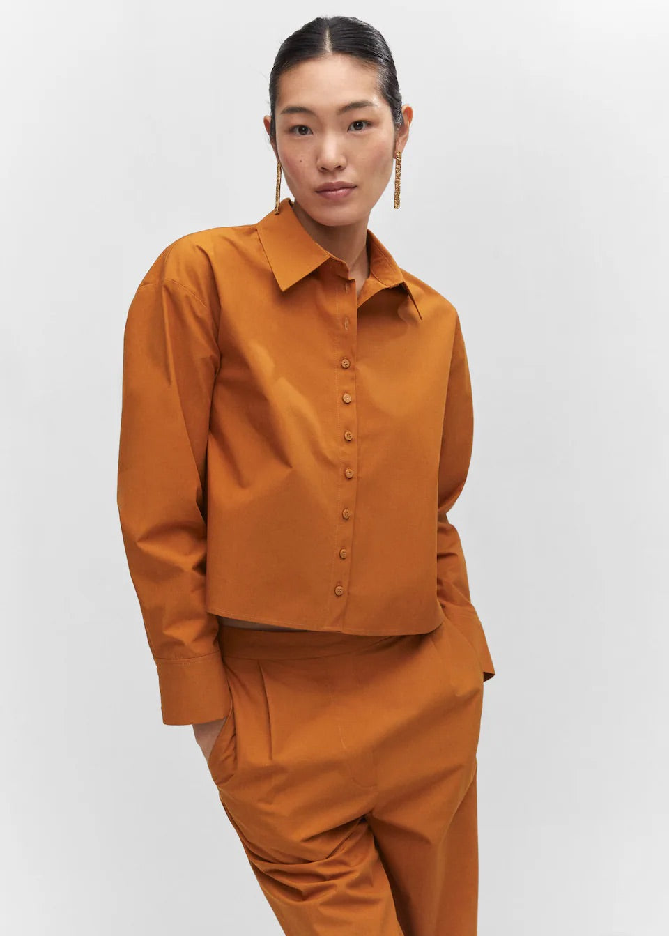 Long sleeve cotton t-shirt