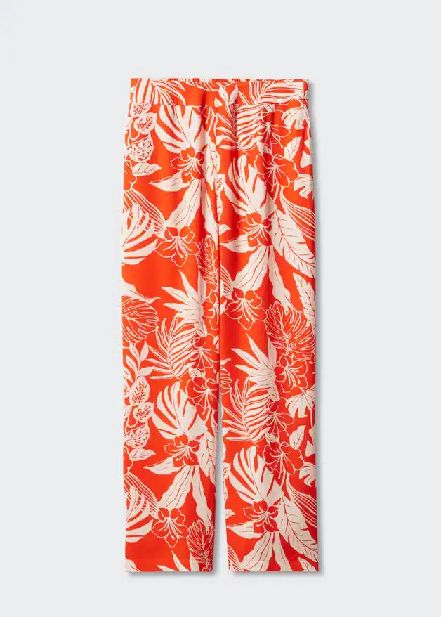 Flowy printed trousers