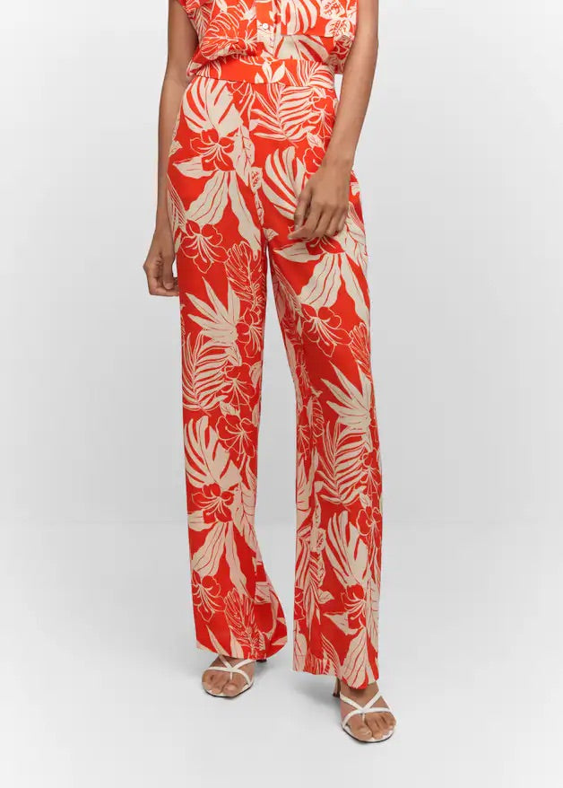 Flowy printed trousers