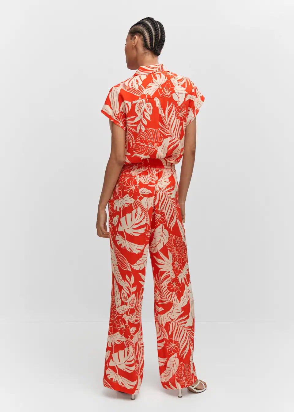 Flowy printed trousers