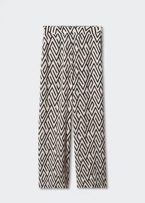 Flowy printed trousers