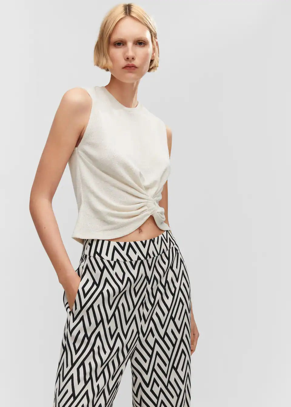 Flowy printed trousers