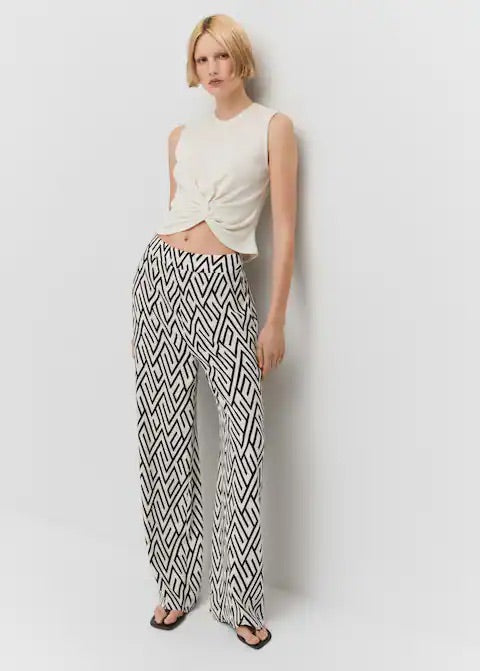 Flowy printed trousers