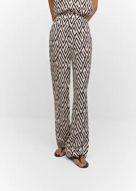 Flowy printed trousers