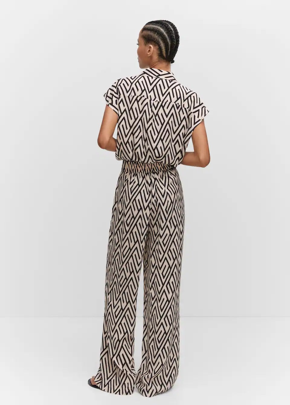 Flowy printed trousers