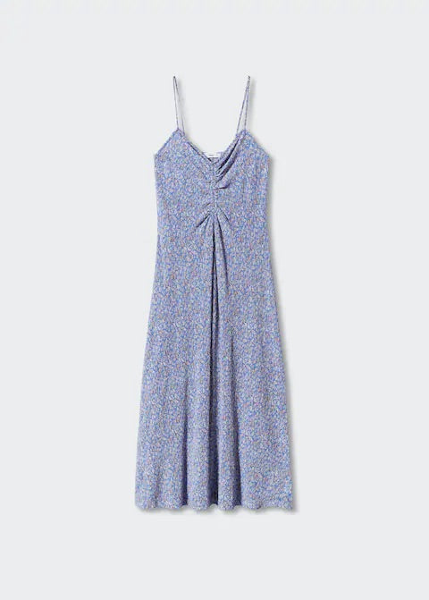 Ruched detail flower dress