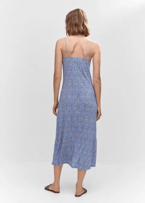 Ruched detail flower dress