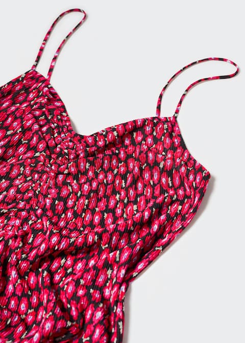 Ruched detail flower dress