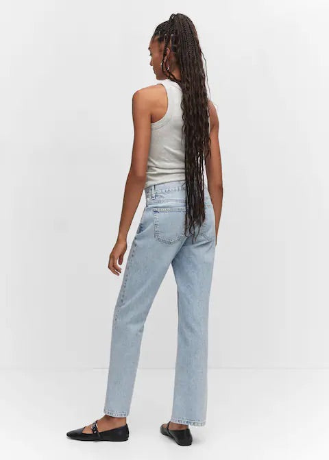 Ribbed cotton-blend top