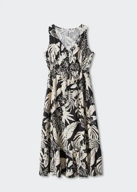 Printed bow dress