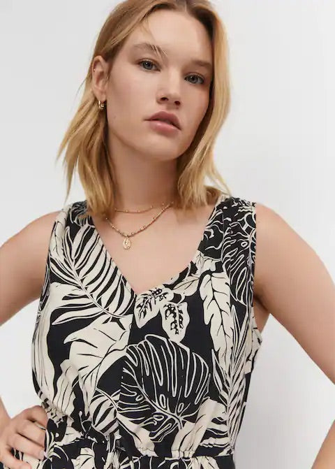 Printed bow dress