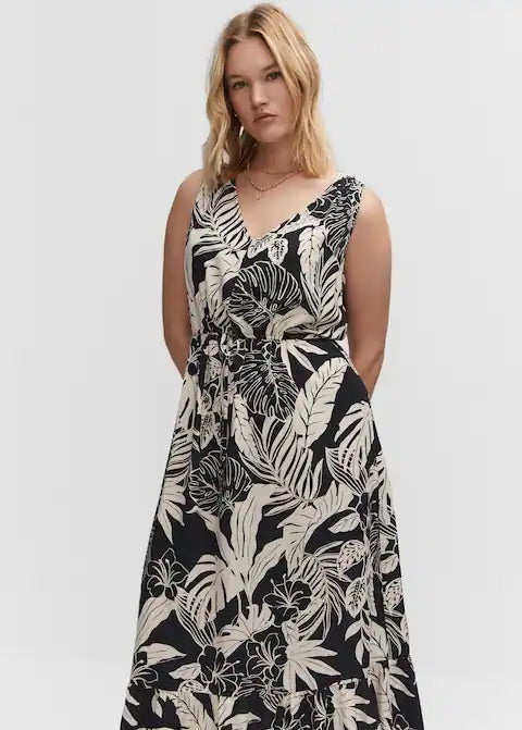 Printed bow dress