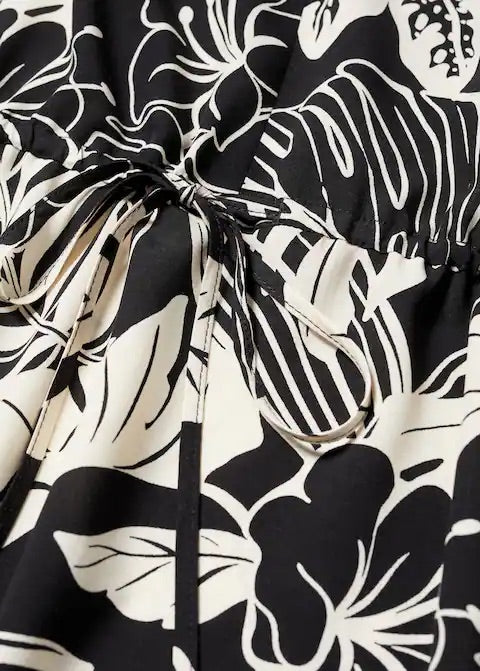 Printed bow dress