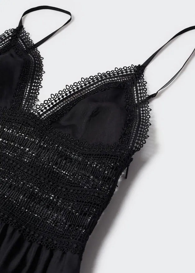 Lace panel dress