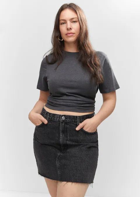 Denim mini-skirt