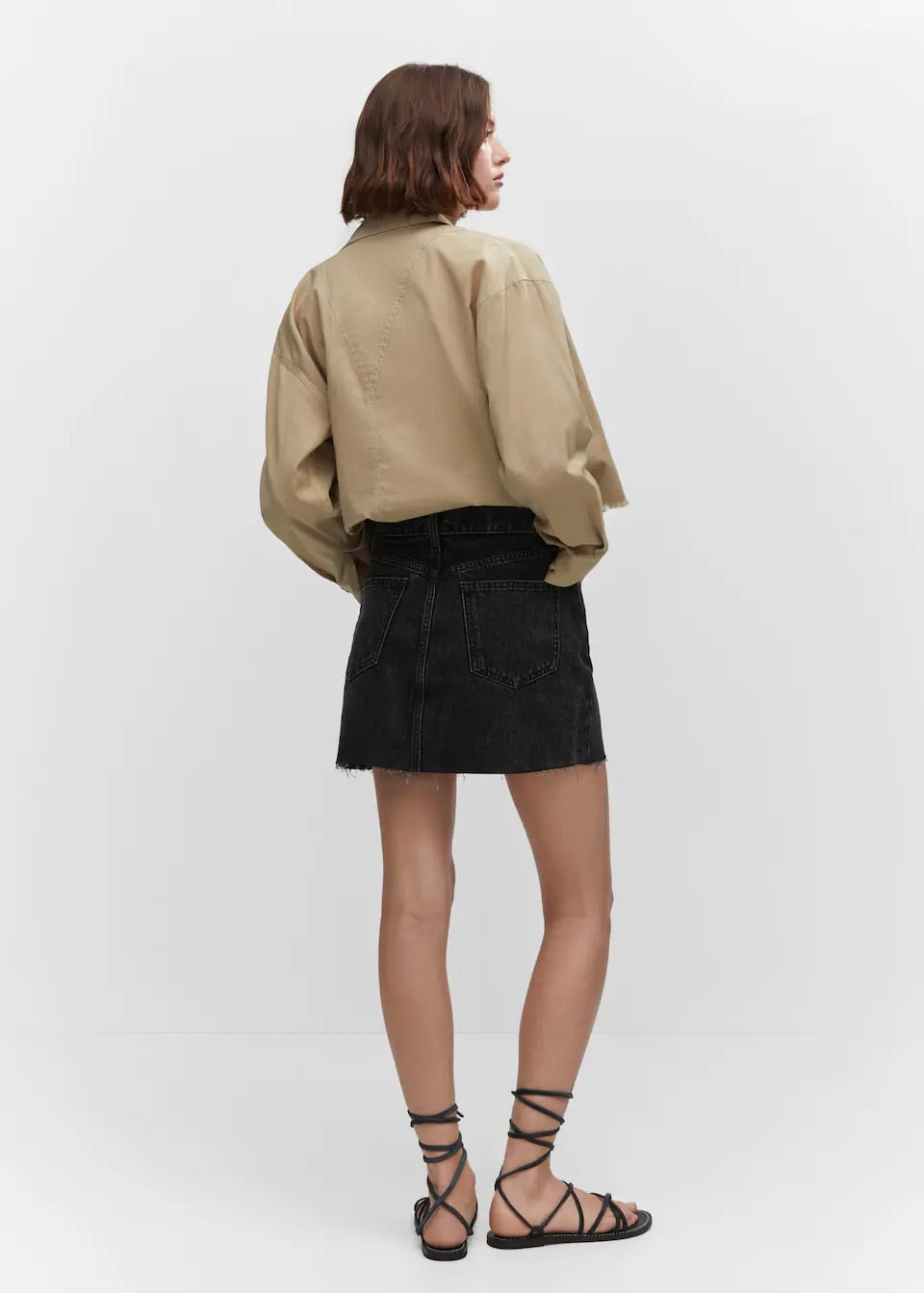 Denim mini-skirt