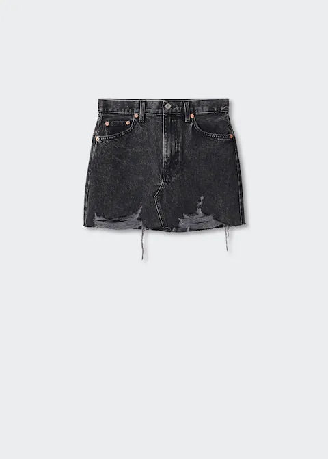 Denim mini-skirt