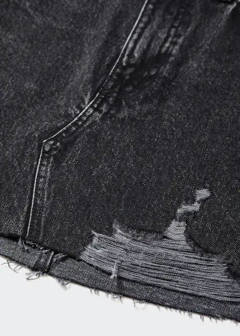 Denim mini-skirt