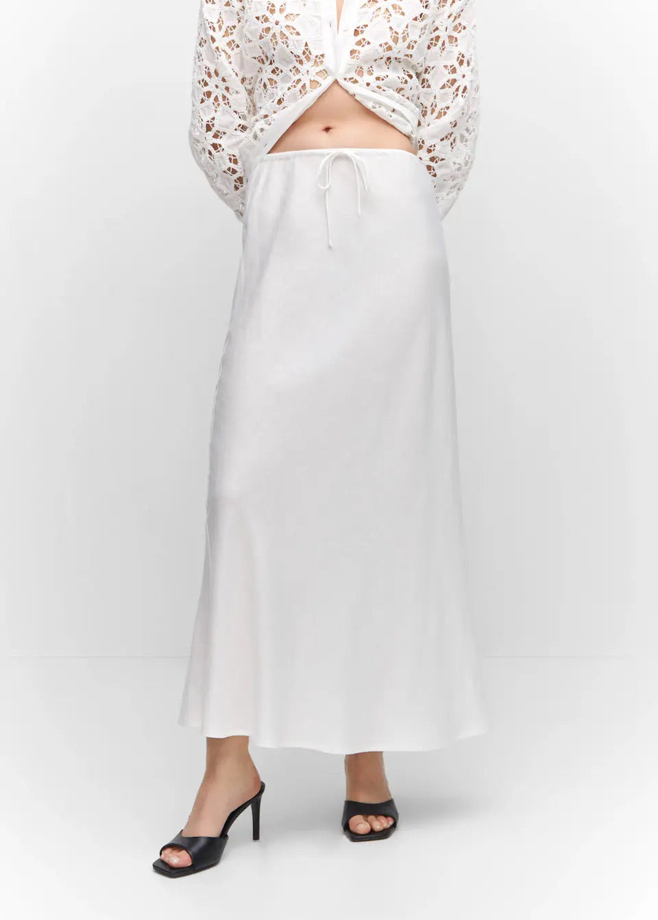 Tie long skirt