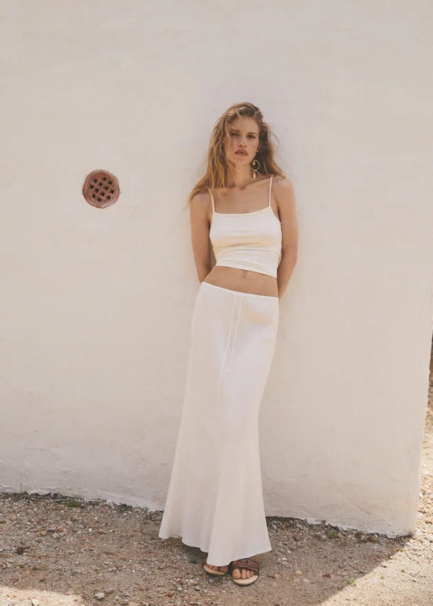 Tie long skirt