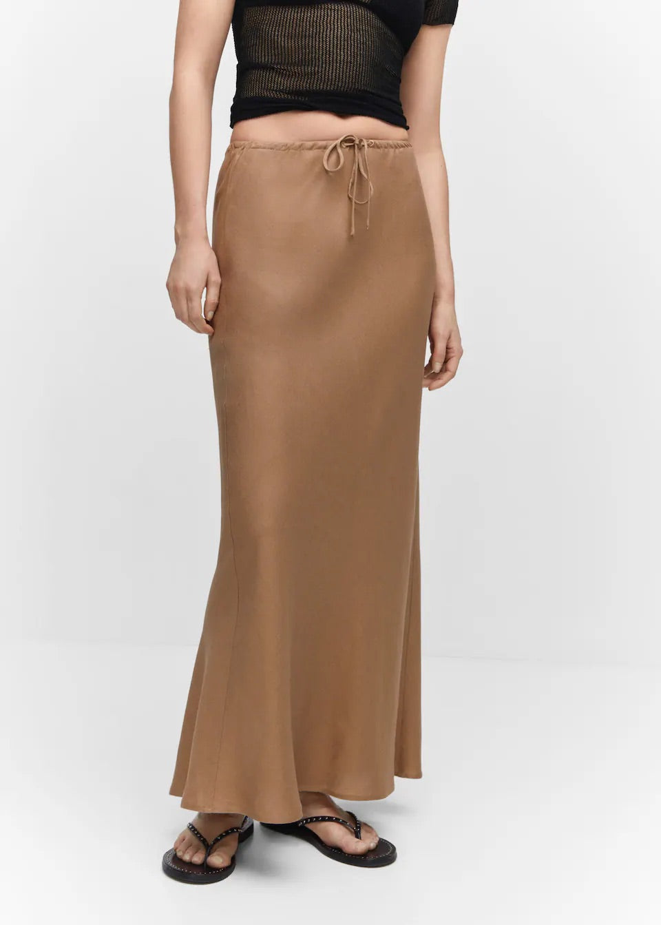 Tie long skirt